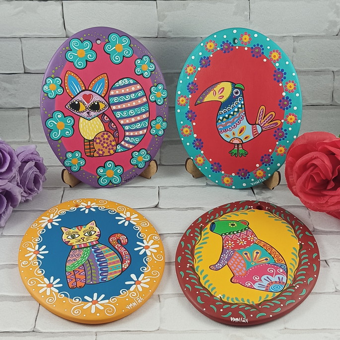 Imagem 5 - Quadro Gato Mexicano Alebrije C.2986