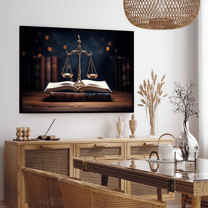 Imagem 1 - 1 Quadro Balança da Justiça Advogado Direito Advocacia