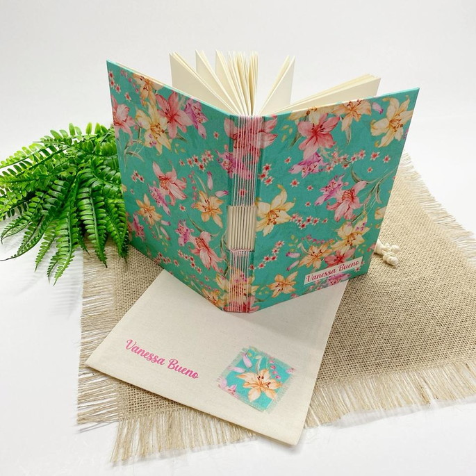 Imagem 1 - Kit Caderno Artesanal A5 + Saquinho Personalizado