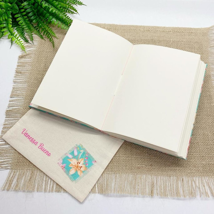 Imagem 2 - Kit Caderno Artesanal A5 + Saquinho Personalizado