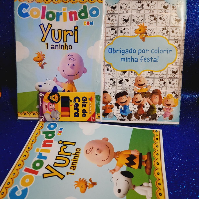 Imagem 1 - Kit Colorir com Giz Snoopy