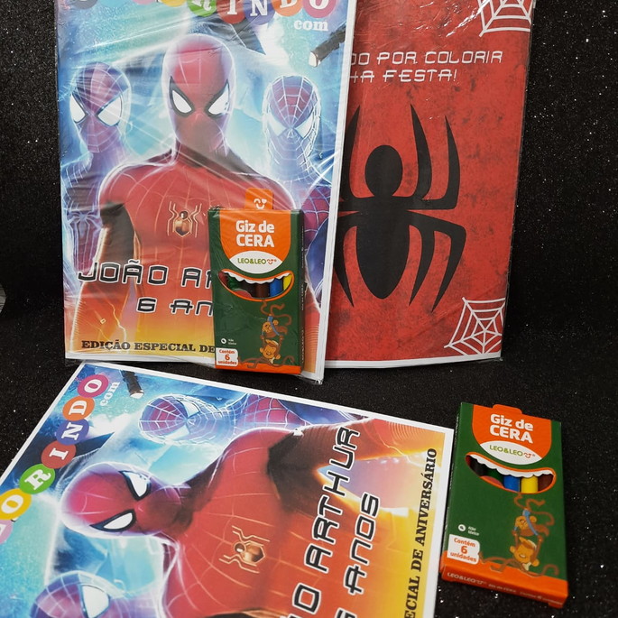 Imagem 1 - Kit Colorir com Giz Spider Man