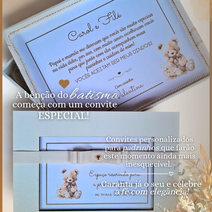 Imagem 1 - Convite para Padrinhos com Porta Retrato (cod04)