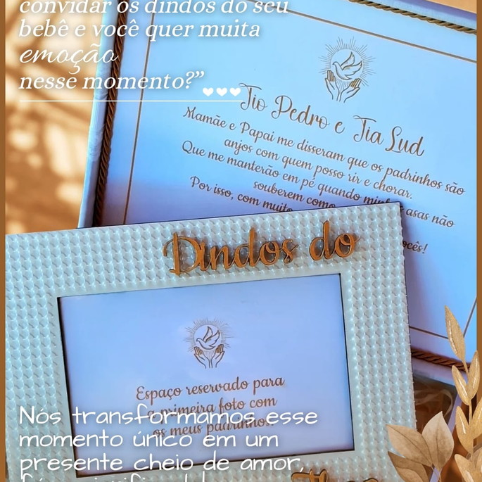 Imagem 1 - Convite para Padrinhos com Porta Retrato (cod04)