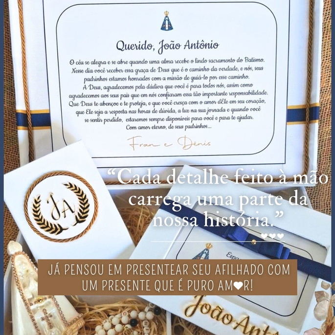 Imagem 1 - Caixa para Presentar Afilhado/padrinhos - (cod23)