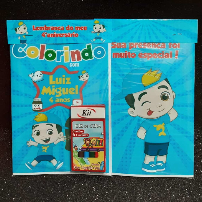 Imagem 1 - Kit Colorir com Giz Tema Luccas Neto