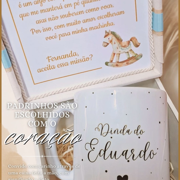 Imagem 2 - Convite para Padrinhos com Xícara (cod03)