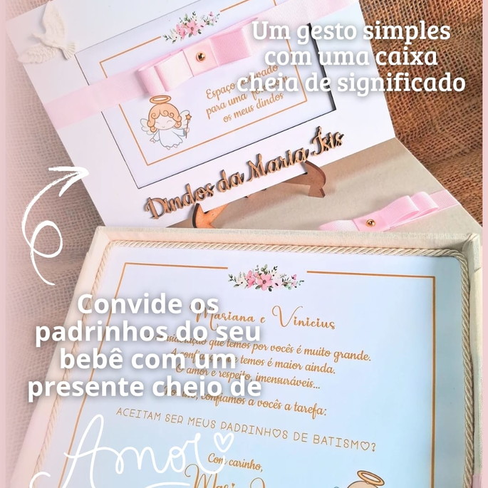 Imagem 1 - Convite para Padrinhos com Porta Retrato (cod04)