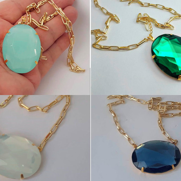 Imagem 1 - Kit com 4 Colares com Chatons