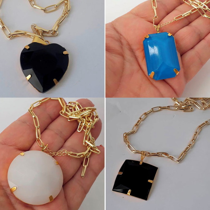 Imagem 1 - Kit com 4 Colares com Chatons