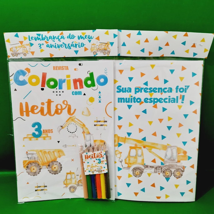 Imagem 1 - Kit Colorir com Lápis Escavadeira