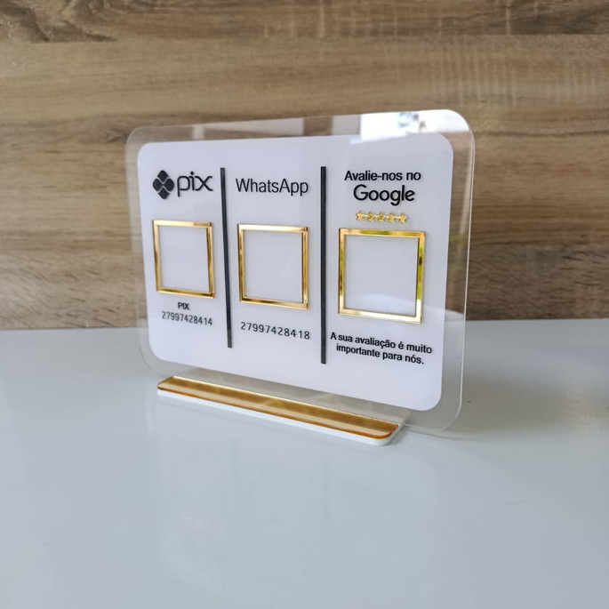 Imagem 3 - Placa Qr Code Pix Insta Wifi ou Goog Placa Personalizada