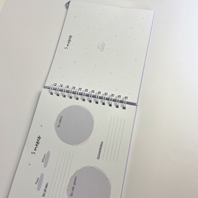 Imagem 5 - Kit Livro do Bebê + Caderneta de Vacina | Hotstamp Lavandas