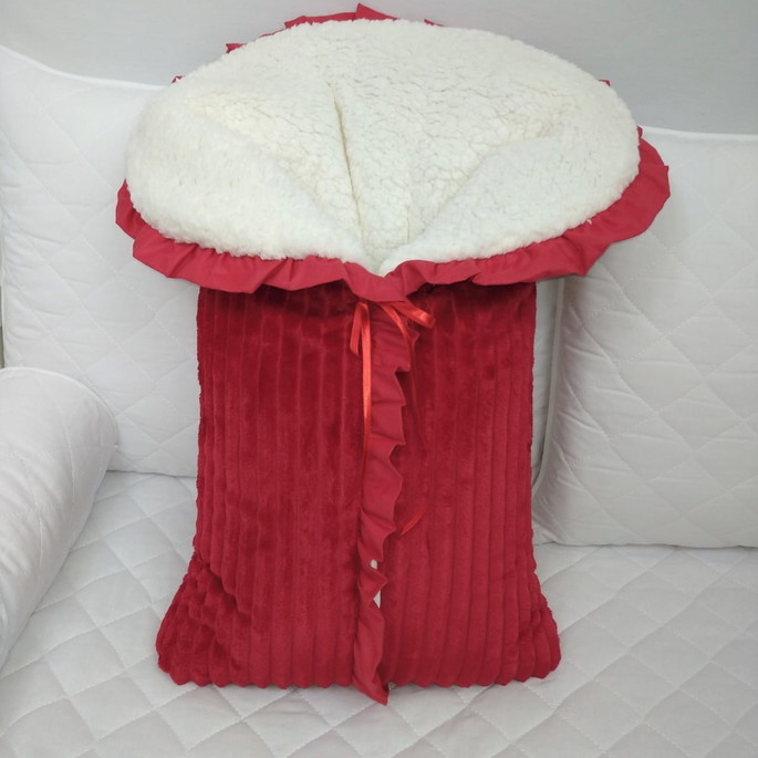 Imagem 5 - Porta Bebe Plush Saco Bebe Macio Quentinho Sherpa Carneiro