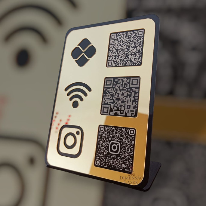 Imagem 2 - Placa Qr Code, Display Qr Code, Plaquinha Pix, Placa Pix