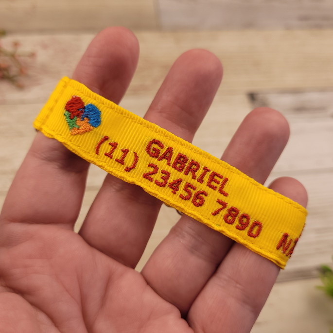 Imagem 3 - Pulseira de Identificação com Alerta Médico - Amarelo
