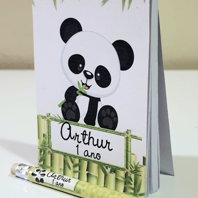 Imagem 2 - Bloquinho com Mini Lápis Panda