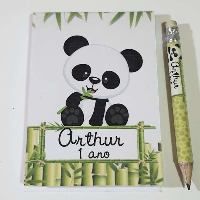Imagem 5 - Bloquinho com Mini Lápis Panda