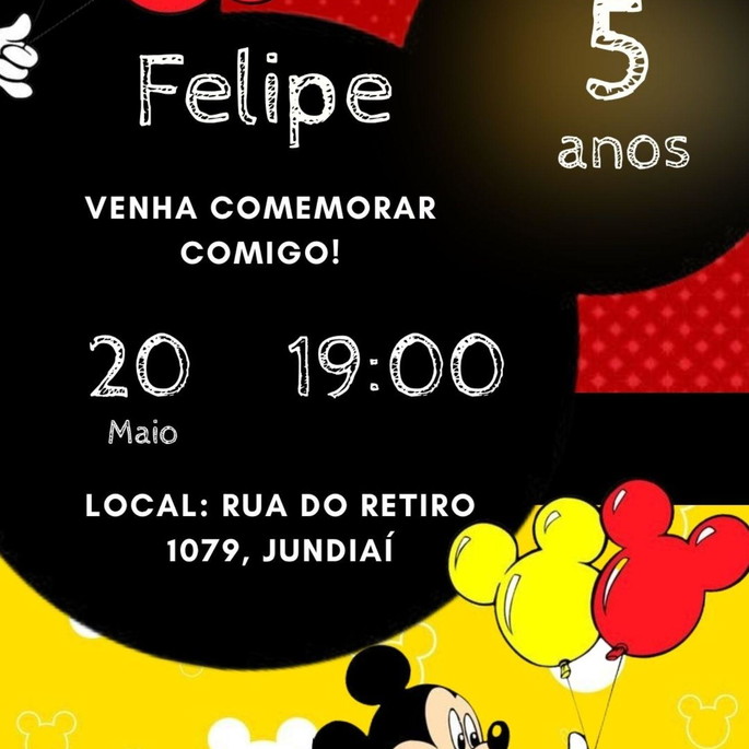 Imagem 1 - Convite - Mickey