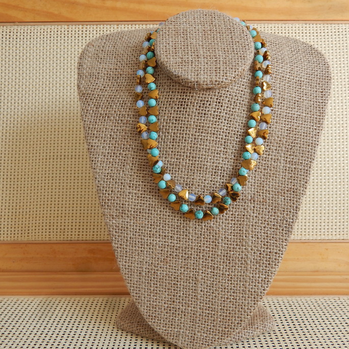 Imagem 2 - Colar Opala e Hematita Dourado