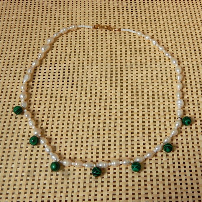 Imagem 2 - Colar Pérolas e Malaquita