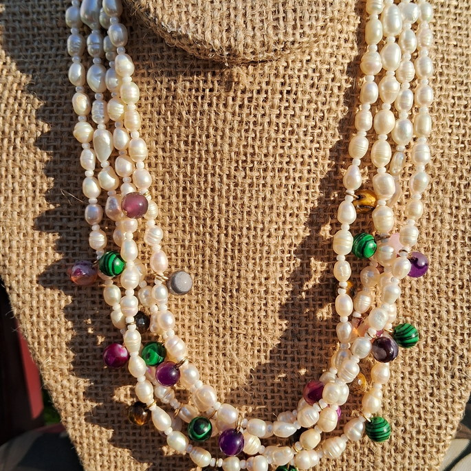 Imagem 5 - Colar Pérolas e Malaquita