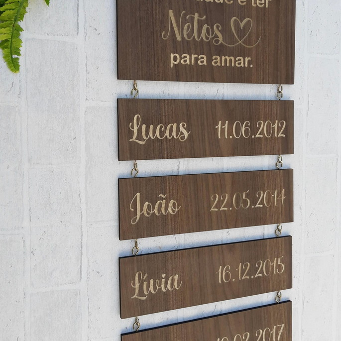 Imagem 1 - Placa Netos, Enfeite Família, Plaquinha com Nome dos Netos