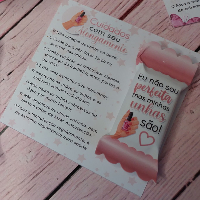 Imagem 3 - Card com Bala para Manicure - Cuidados com Seu Alongamento