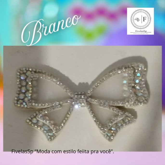 Imagem 3 - Laço de Tela com Strass Resistente Pacote com 1 Par
