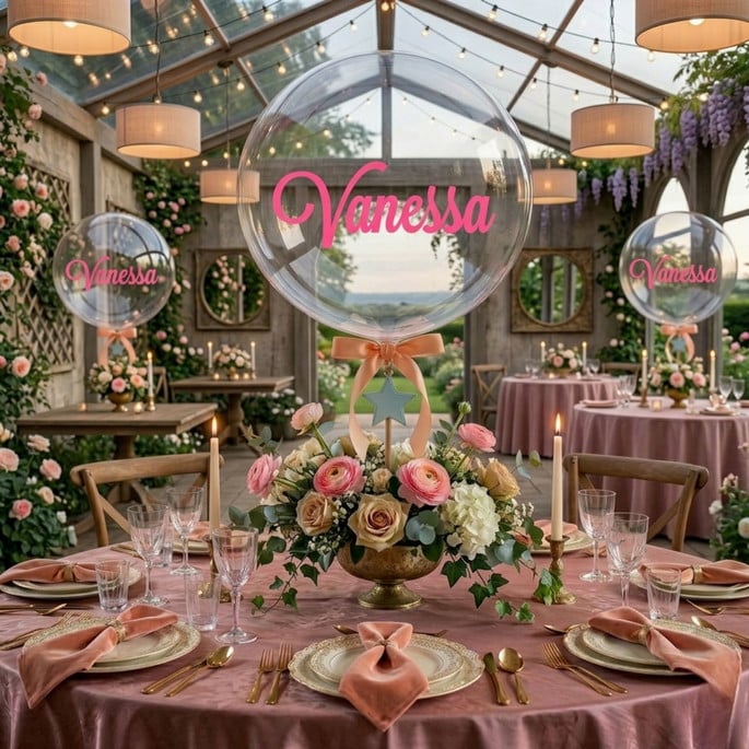 Imagem 2 - Adesivo para Balão 10 Polegadas com Nome Simples