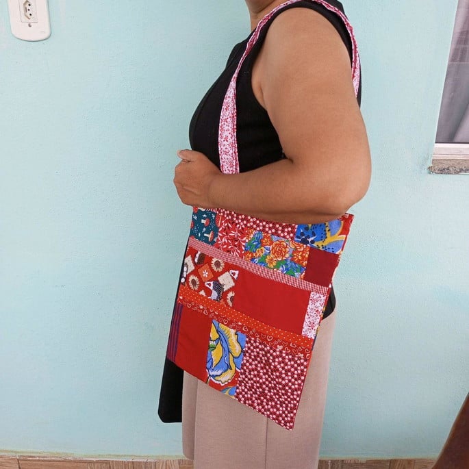 Imagem 1 - Bolsa de Tecido em Patchwork