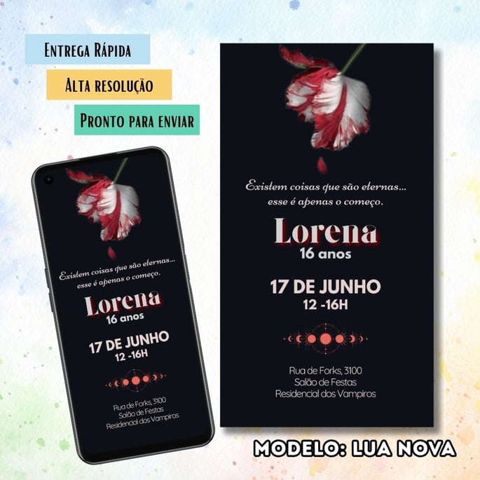 Imagem 4 - Convite Digital Twilight - Simples