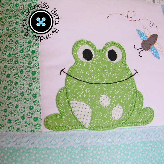 Imagem 3 - Capa para almofada Sapo - Patchwork