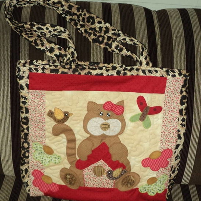 Imagem 1 - Bolsa Patchwork Gatinha