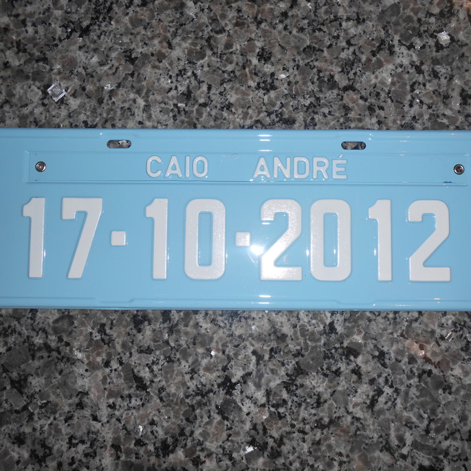 Imagem 2 - Placa CAIO ANDRÉ COM DATA