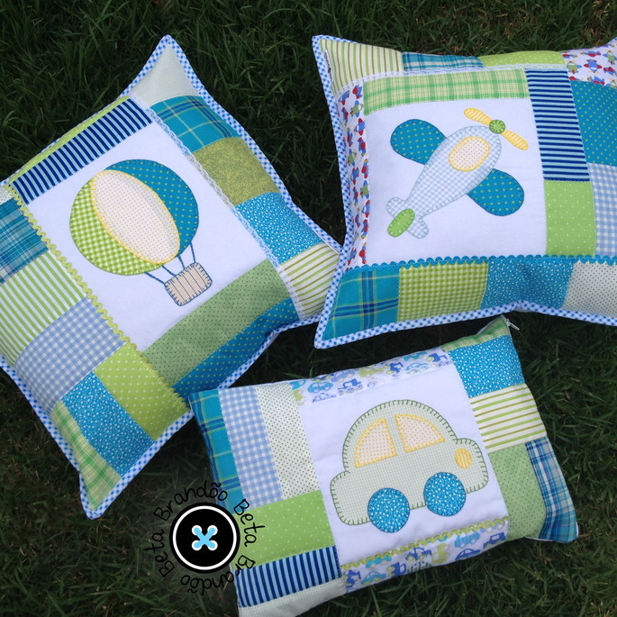 Imagem 4 - Capa para almofada avião - Patchwork