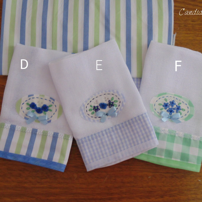 Imagem 2 - Fralda patchwork com bordado rococó