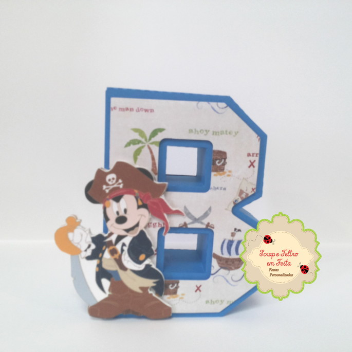 Imagem 1 - Letra 3d Mickey Pirata