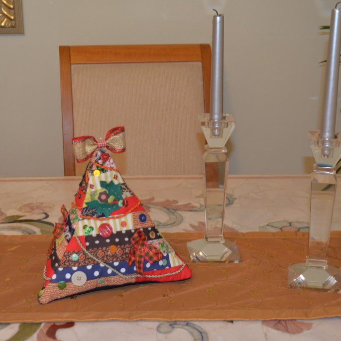 Imagem 3 - Árvore de Natal em Patchwork - 23 cm!!