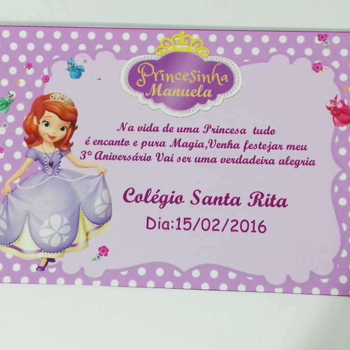 Imagem 1 - convite princesa sofia
