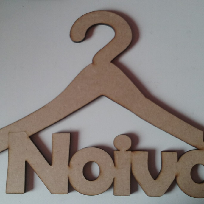 Imagem 1 - Cabide Casamento Noivo / Noiva - mdf Cru