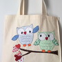 Imagem 1 - Ecobag Bordada Corujas