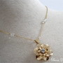 Imagem 4 - Colar Flor folheado com strass CL 059