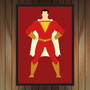 Imagem 3 - Quadro Heróis Shazam Cômico Geek Nerd Com Moldura