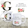 Imagem 1 - Caneca personalizada com Inicial e nome com frase Flores