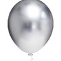Imagem 1 - BALÃO REDONDO PLATINO 9 POLEGADAS PRATA - 4 UNIDADES