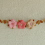 Imagem 5 - Varal Cordão Berço Bebê Flor Tons de Rosa e Bege Feltro