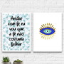 Imagem 2 - Kit 2 Quadros Olho Grego Andar com Fé (a3 -com Vidro)
