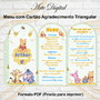 Imagem 1 - Menu Triangular com Agradecimento Digital Ursinho Pooh Baby