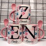 Imagem 5 - Caneca com Colher Floral Personalizada com Inicial + Nome